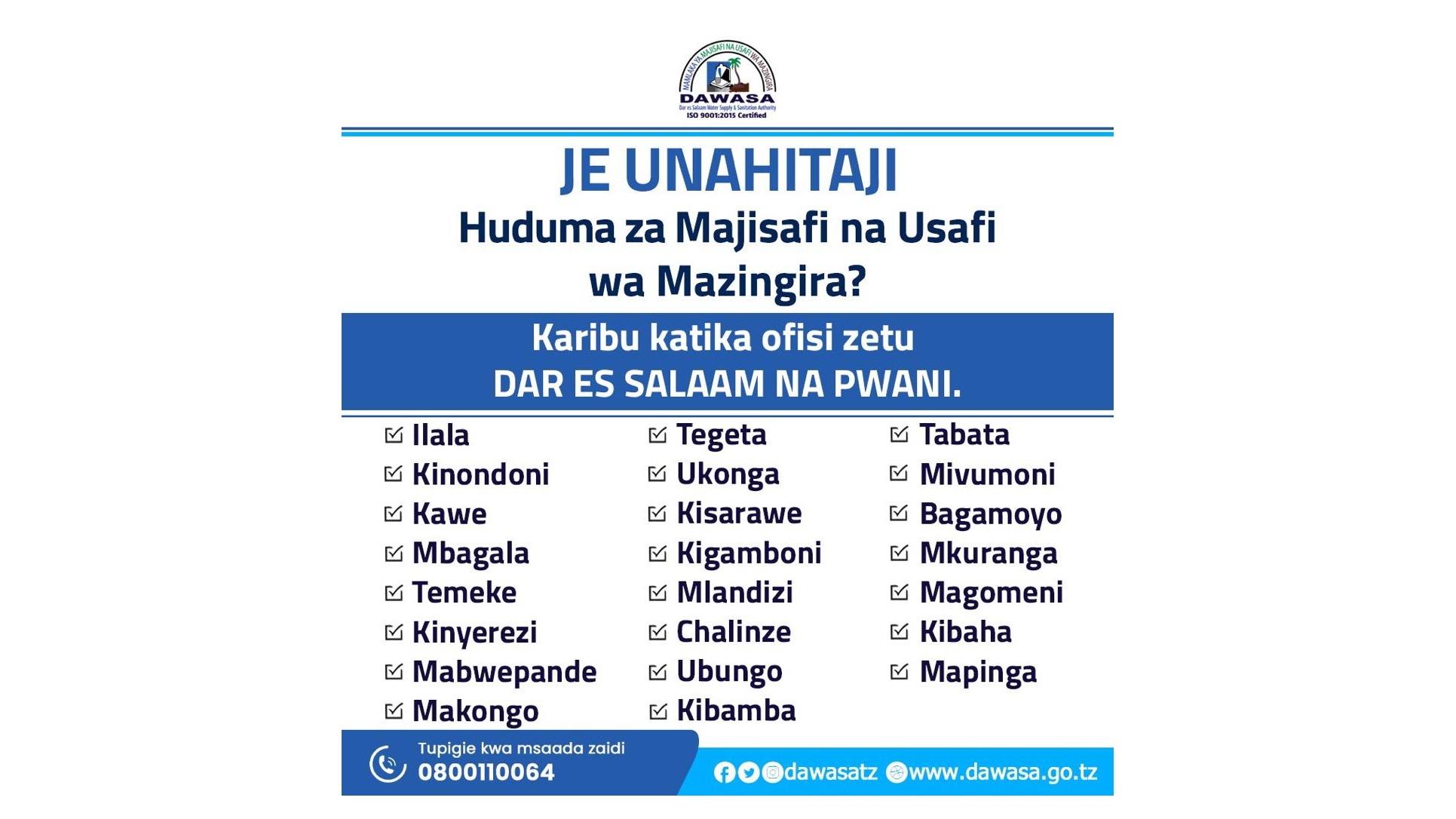 JE, UNAHITAJI HUDUMA ZA MAJISAFI NA USAFI WA MAZINGIRA?