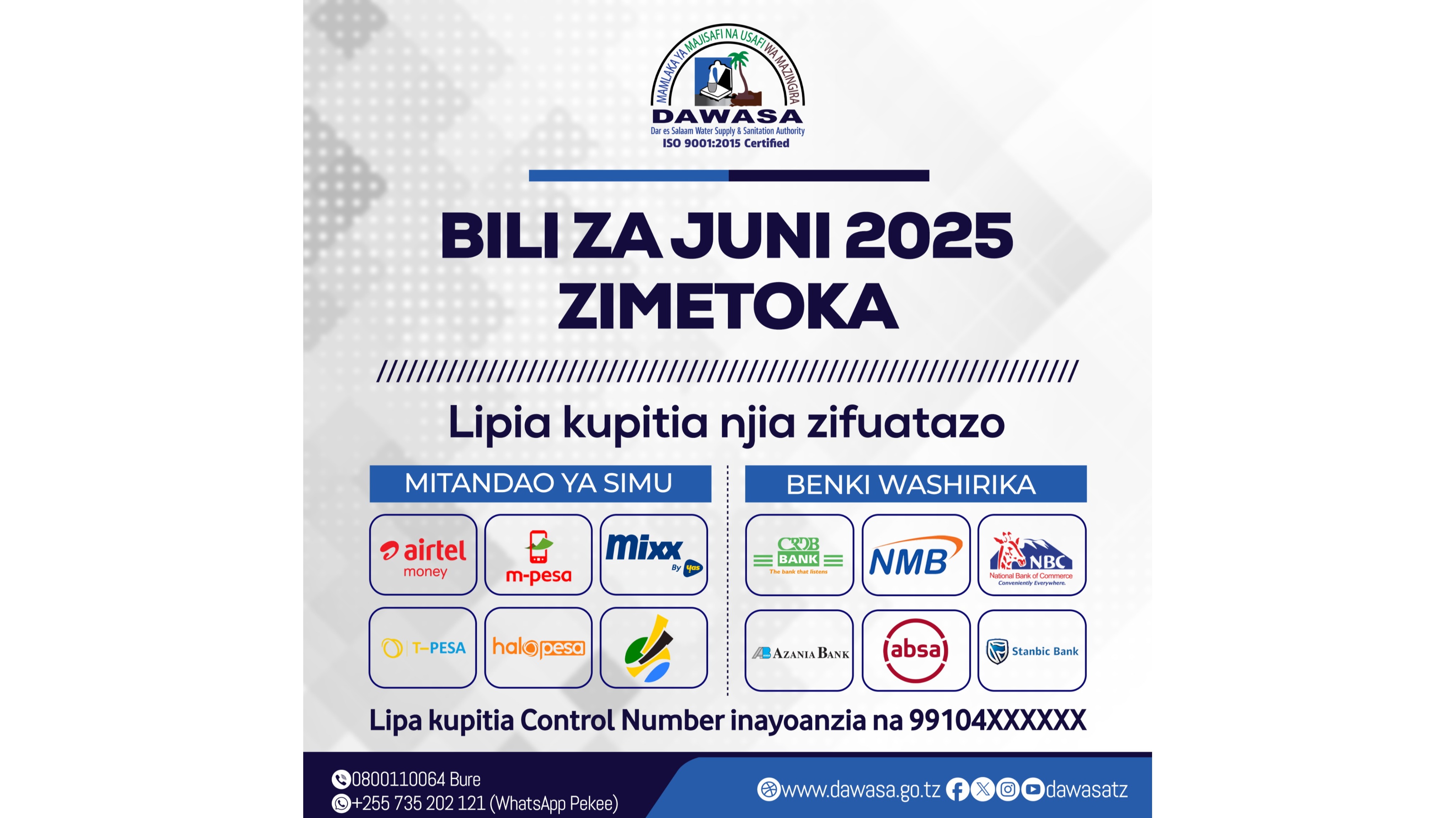 BILI ZA JUNI 2025 ZIMETOKA