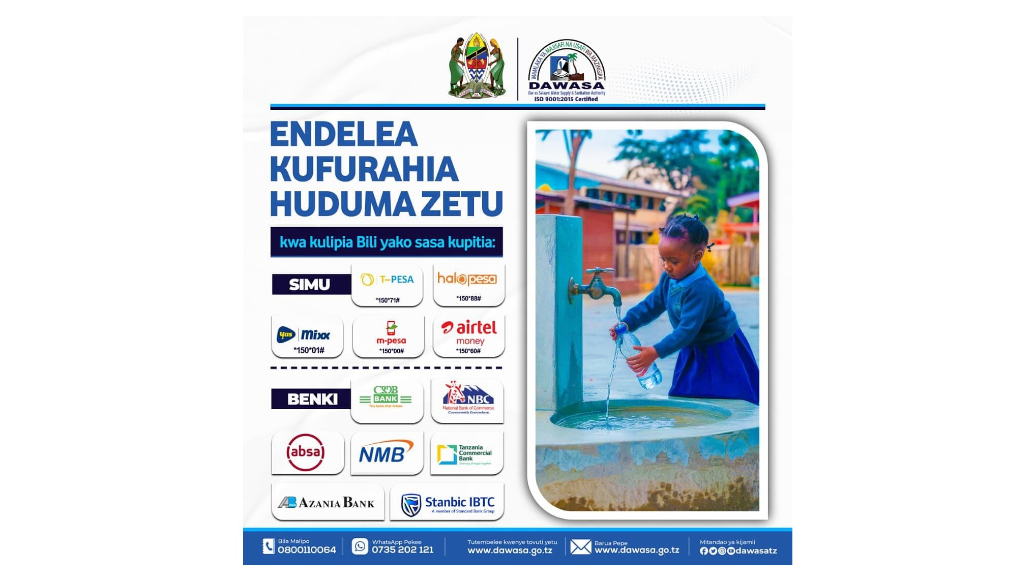 ENDELEA KUFURAHIA HUDUMA ZETU